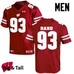 Men's Wisconsin Badgers NCAA #93 Garrett Rand Red Authentic Under Armour Big & Tall Stitched College Football Jersey BZ31A85PS